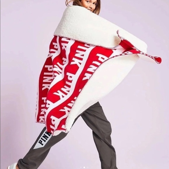 NEW Victoria Secret Logo Throw Blanket RARE